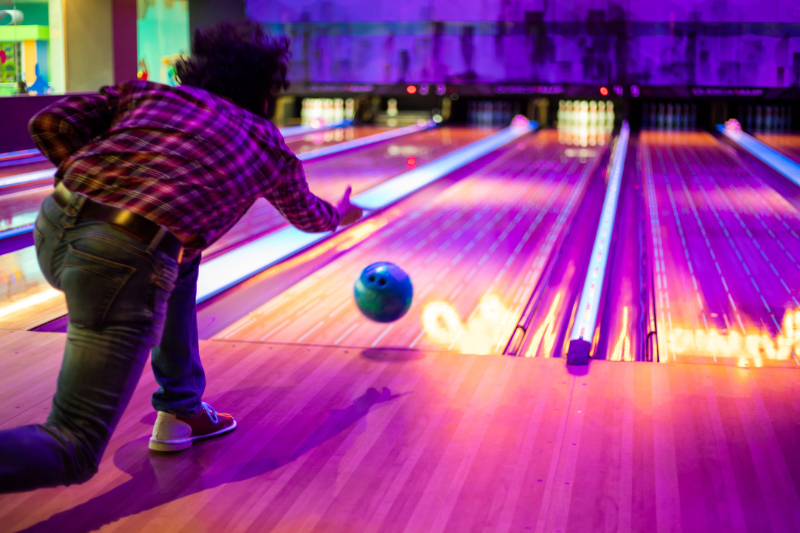 playing bowling